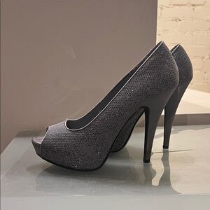 Chinese Laundry Charcoal Peep-Toe Heels
